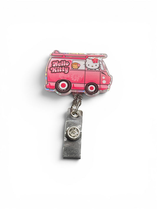 Hello Kitty Bus Badge Reel