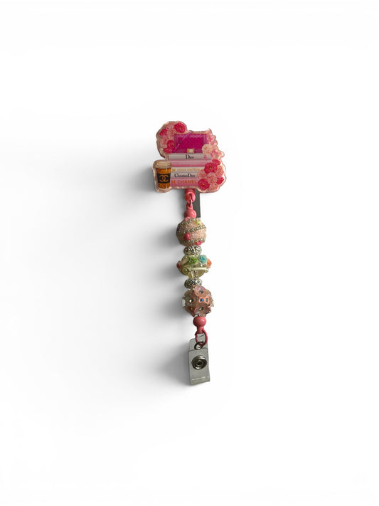 Pink Designer Badge Reel