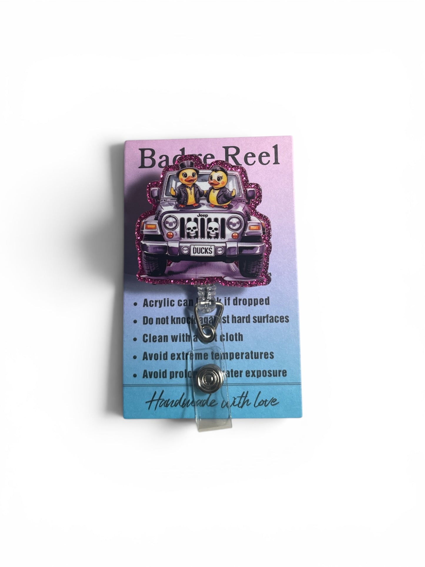 Purple Jeep with Skulls Badge Reel