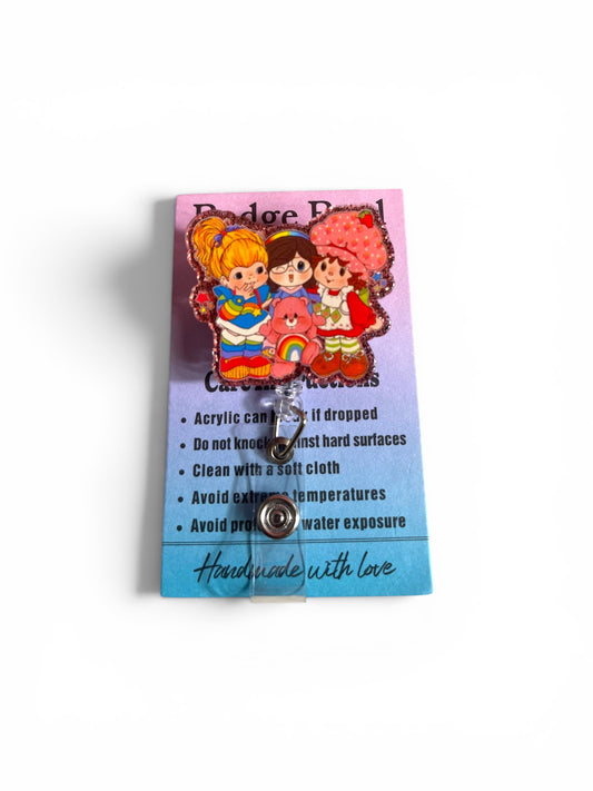 Strawberry Shortcake, Care Bear and Rainbow Brite Badge Reel
