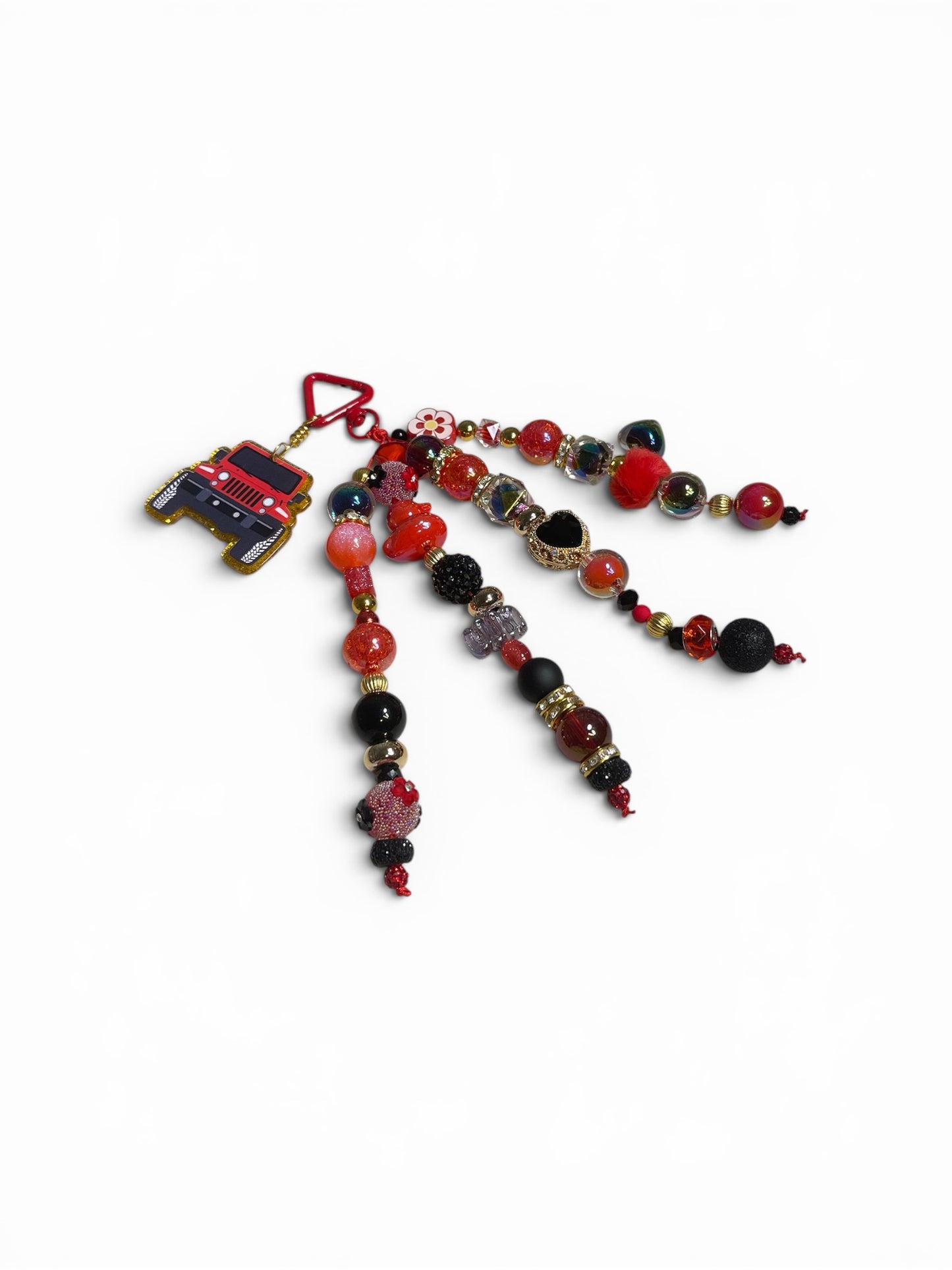 Jeep Red and Black Bag Charm