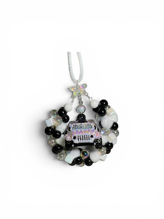 White and Black Duck Jeep Hanger