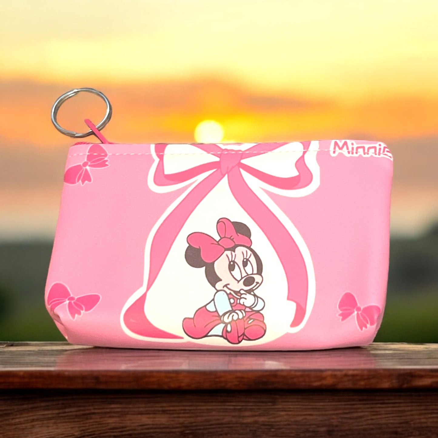 Pink Coin Bag with Mouse Design