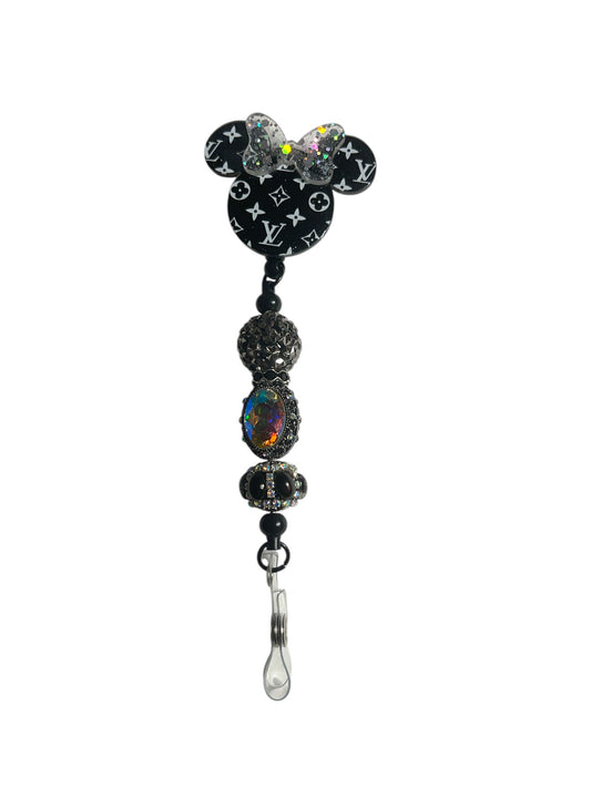 Black Mouse Badge Reel