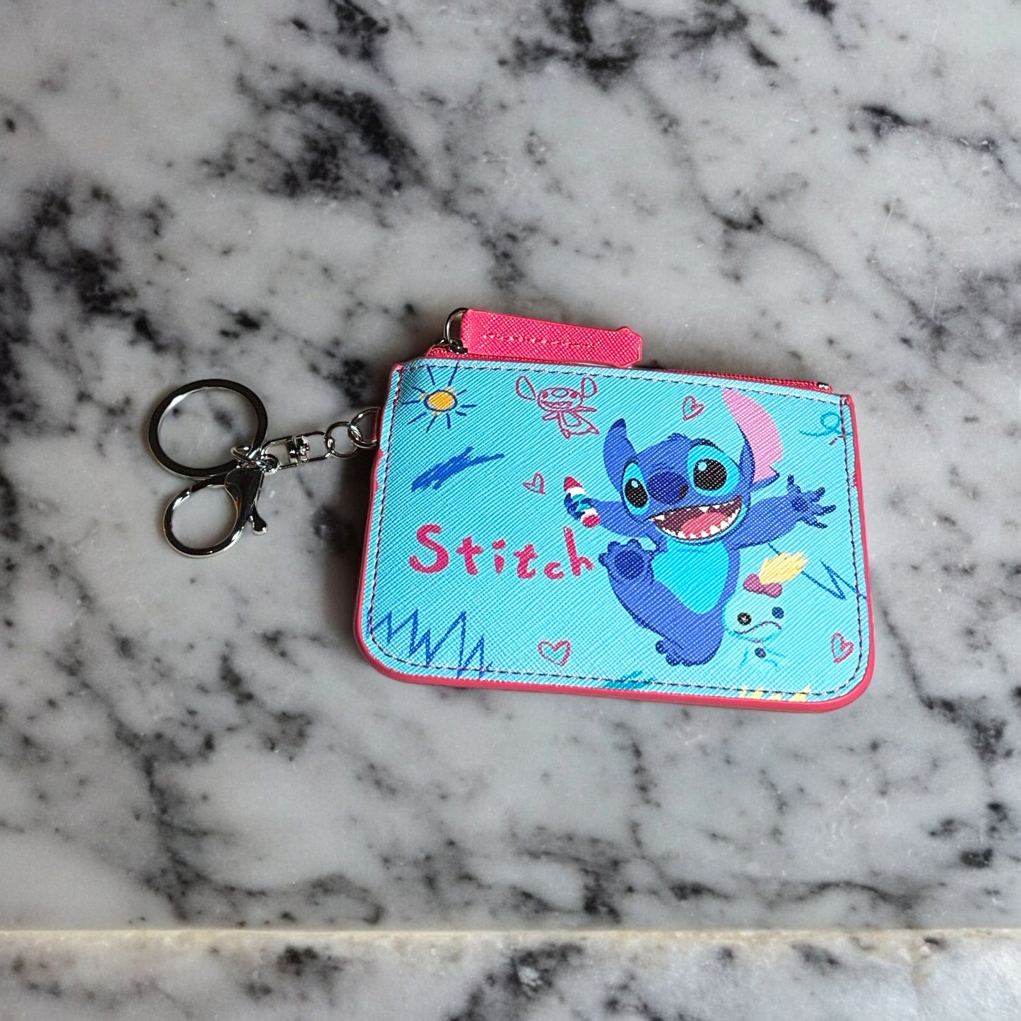 Super Fun Blue Keychain Wallet with 626