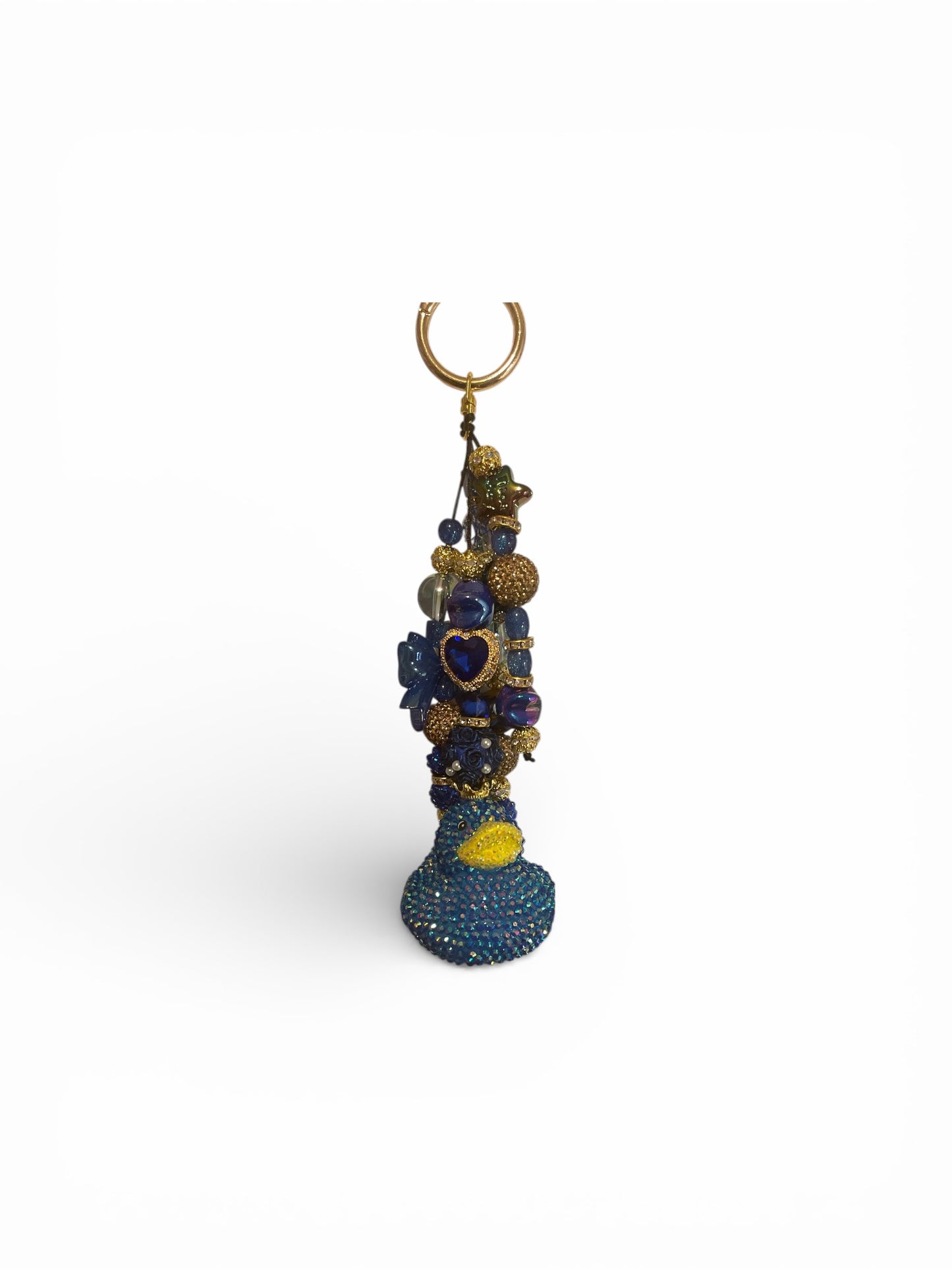Blue and Gold Duck Bag Charm