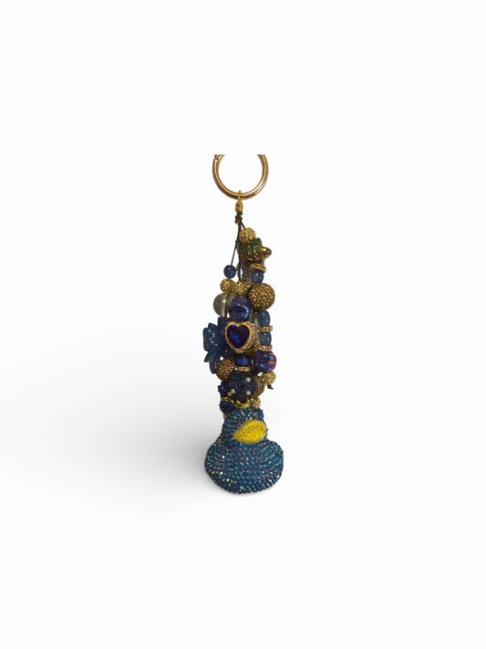Blue and Gold Duck Bag Charm
