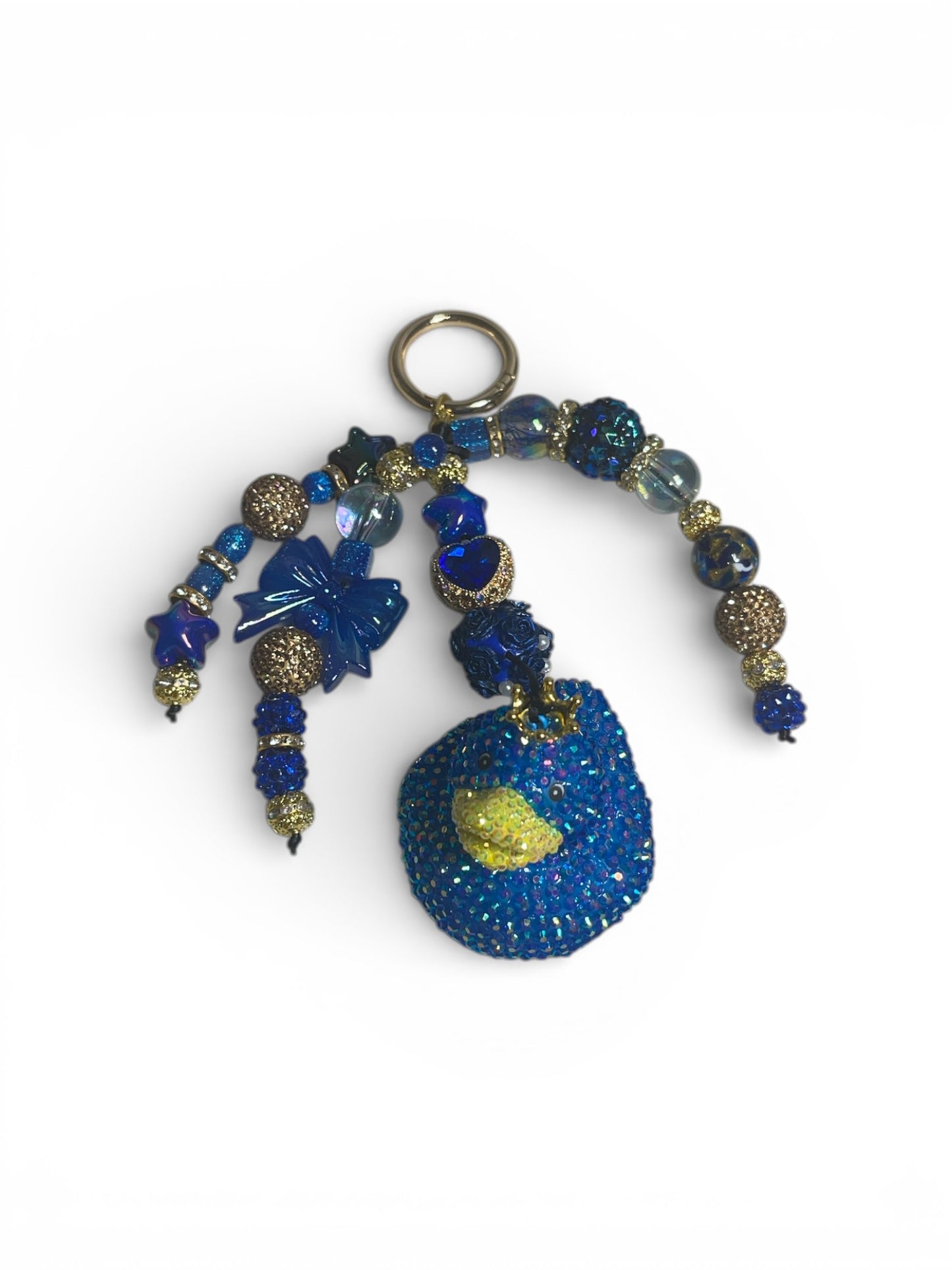 Blue and Gold Duck Bag Charm