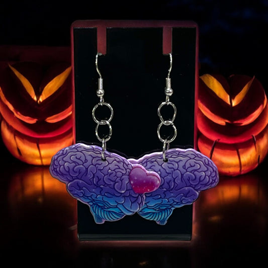 Halloween and Gothic Brain Earring