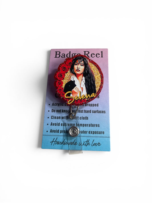 Selena Flower Badge Reel