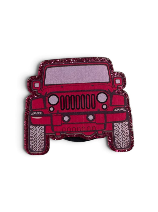 Vibrant Pink Jeep Phone Grip