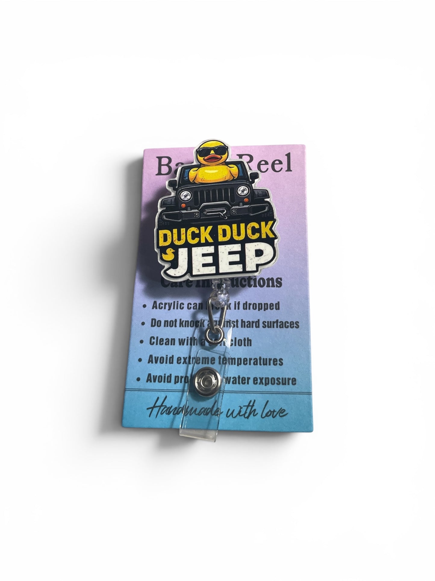Duck Duck Black Jeep Badge Reel