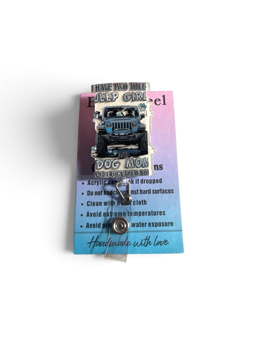 Jeep and Dog Mama Badge Reel