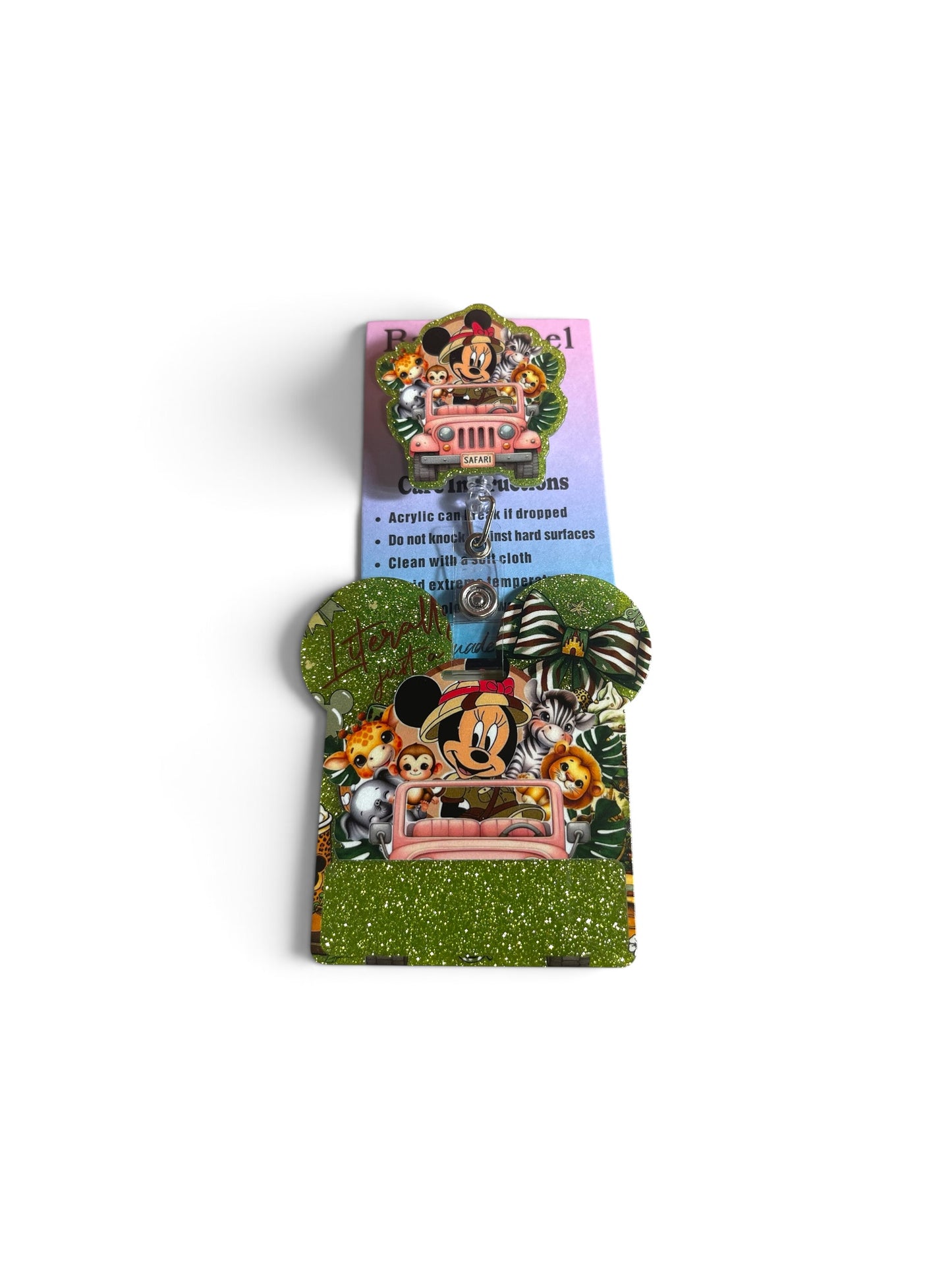 Minnie Mouse and Friends Safari Badge Reel with Badge Buddy