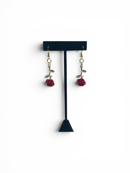 Drop Rose Earrings
