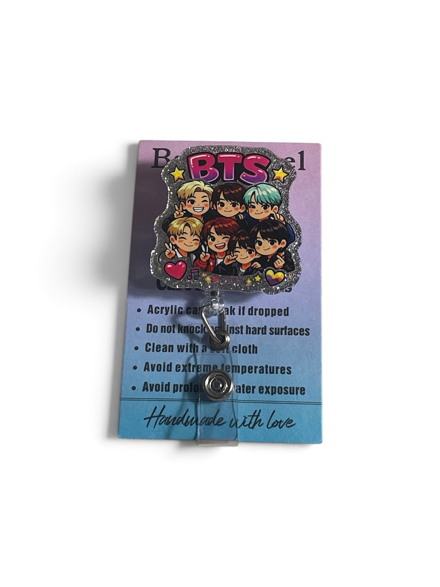 BTS Badge Reel Glitter