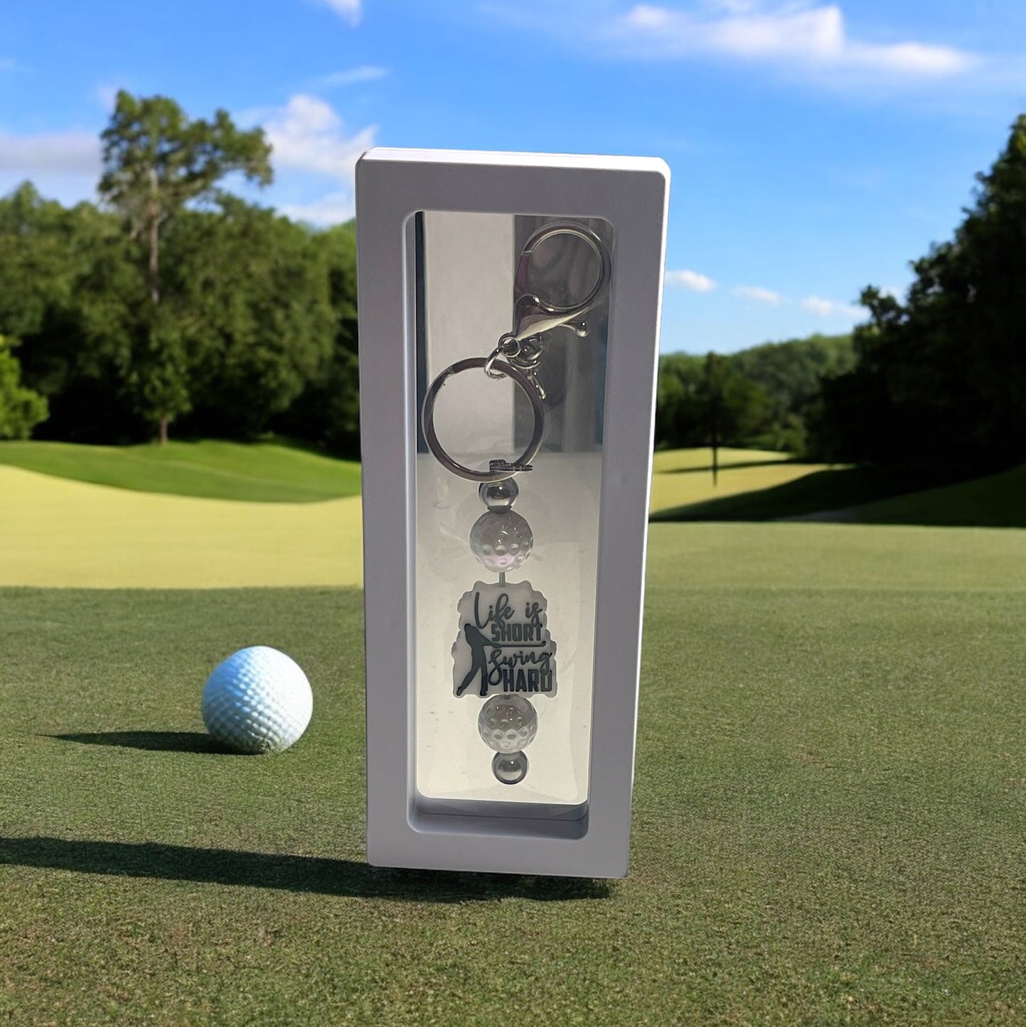 Golf Swing Hard Keychain