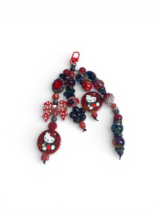 Hello Kitty Black and Red Bag Charm