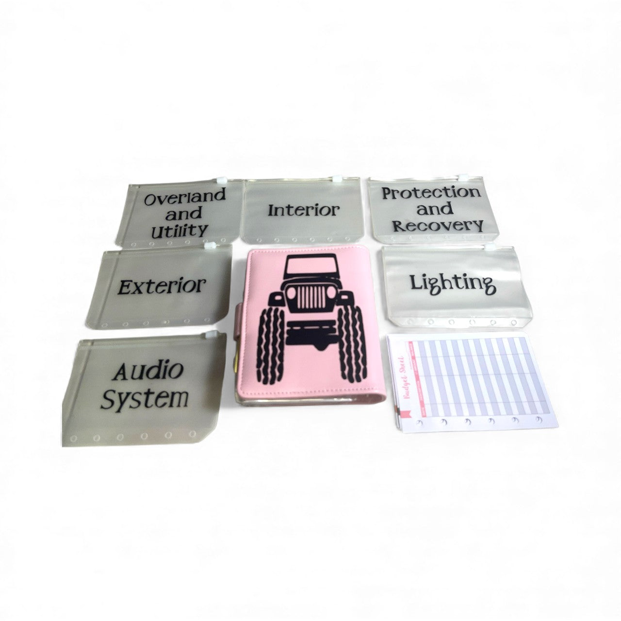 Jeep Light Pink Budget Binder