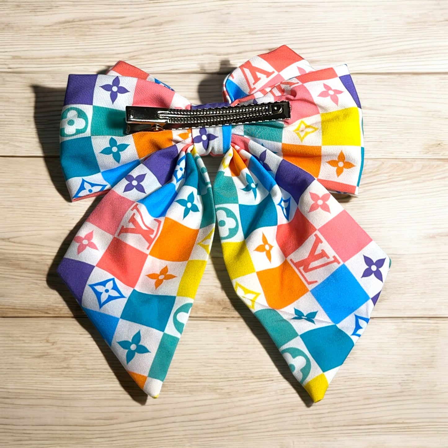 LV Multi-Color Fashion Hairbow Clip