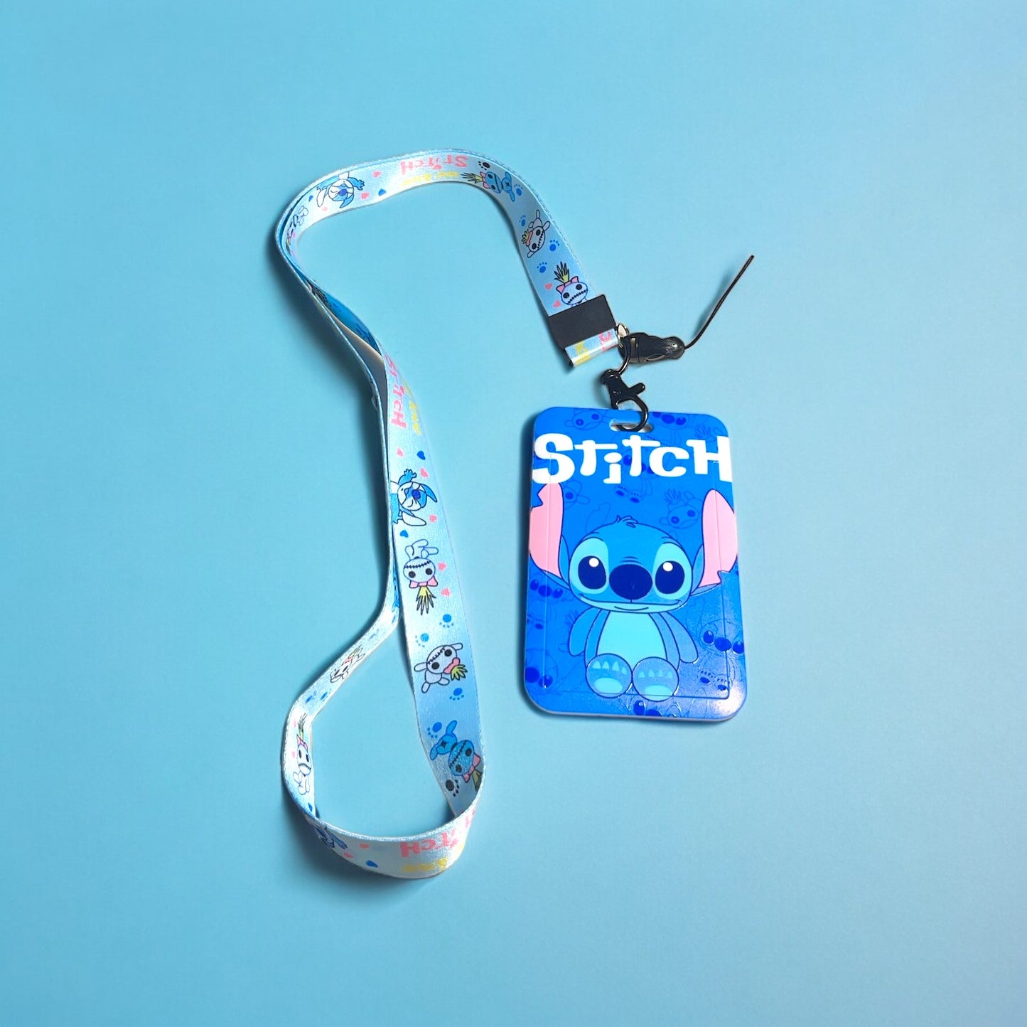 Lanyard and ID Holder with Blue Alien