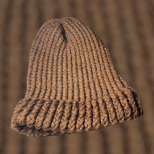 Brown Handmade Knitted Hat