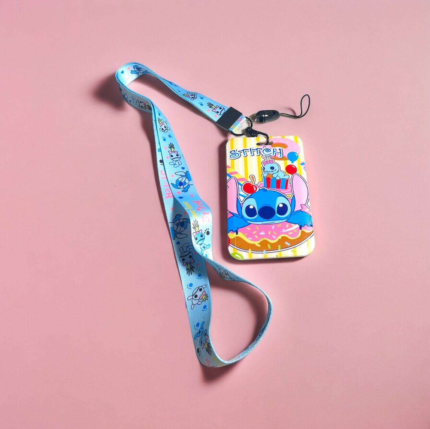 Lanyard and ID Holder with Blue Alien