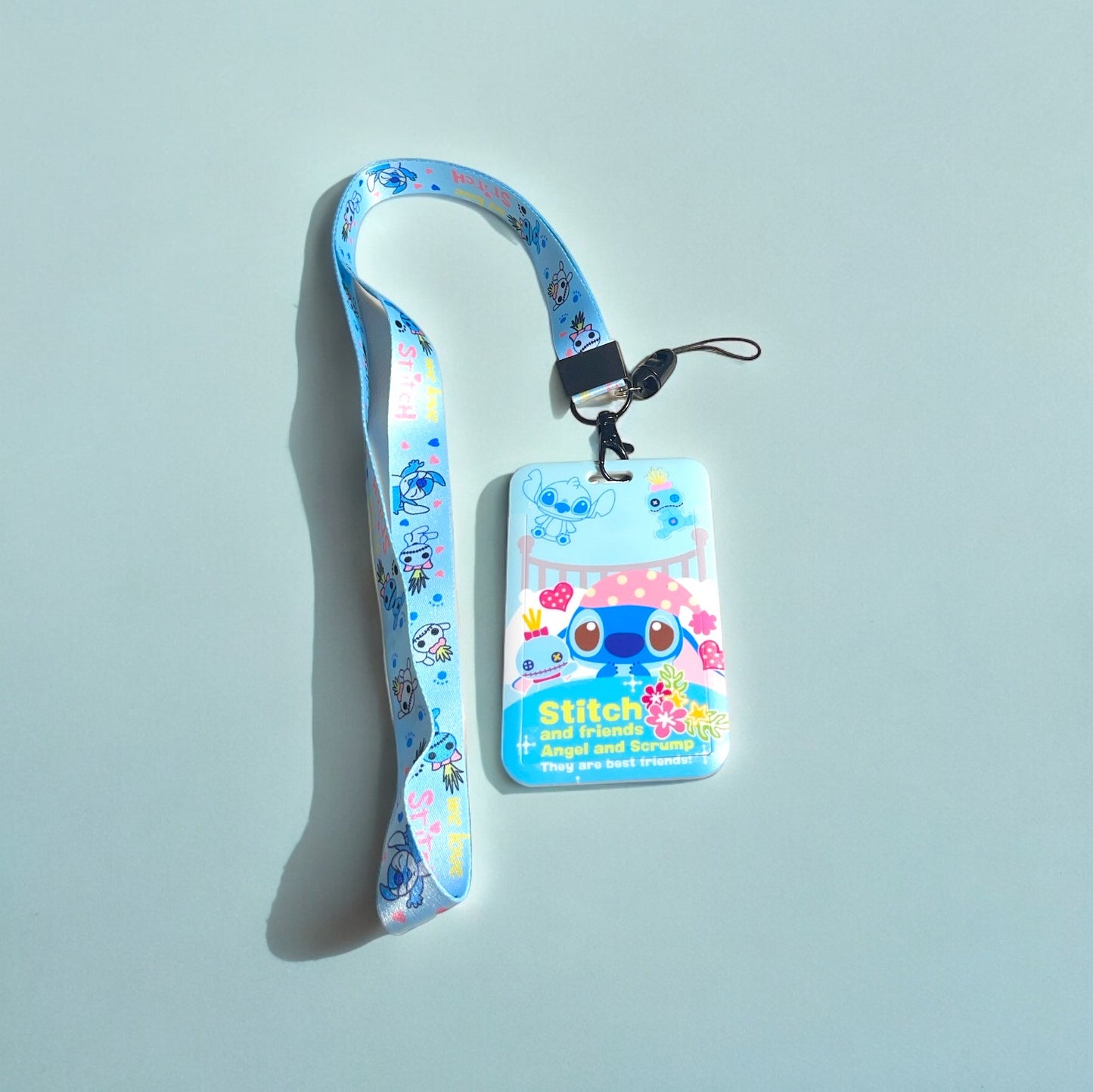 Lanyard and ID Holder with Blue Alien