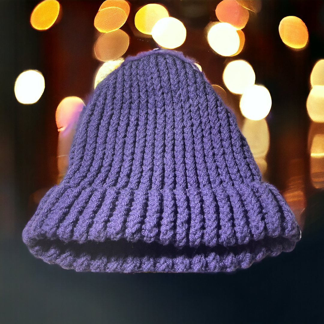 Light Purple Handmade Knitted Hat