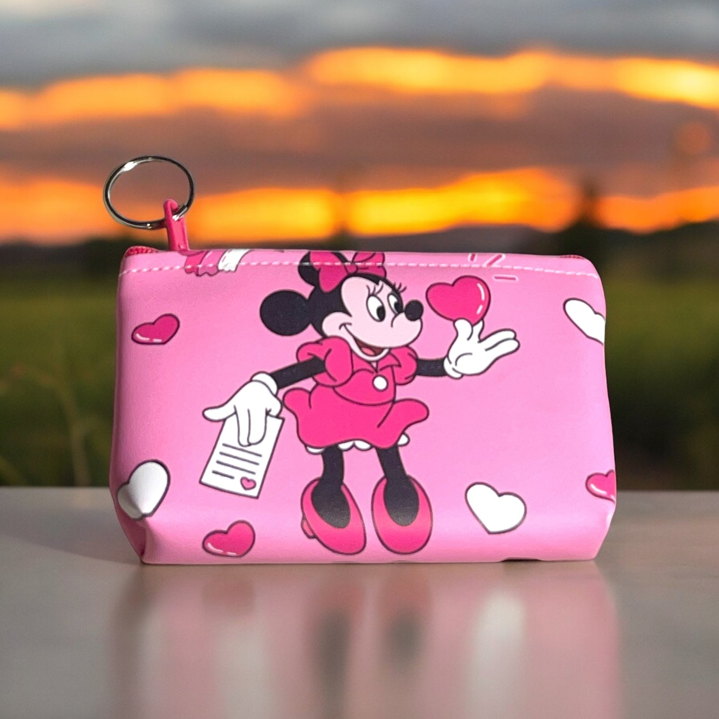 Pink Coin Bag with Mouse Design