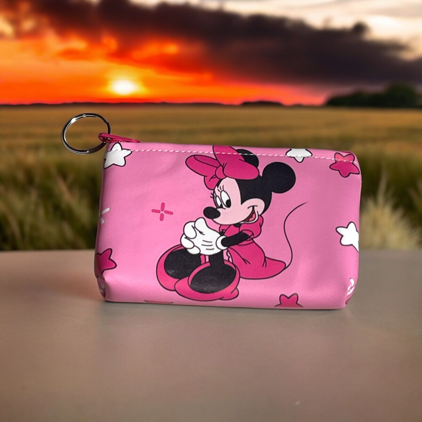 Pink Coin Bag with Mouse Design