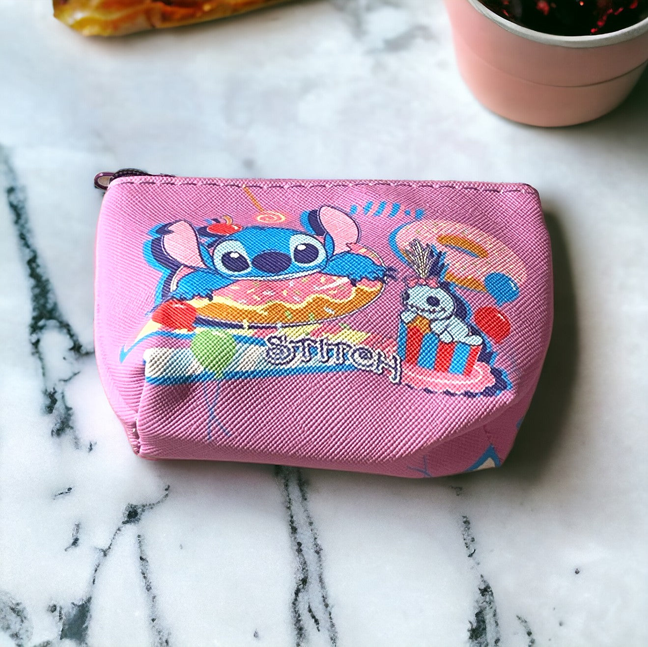 Small Coin Bag with Stitch Designs