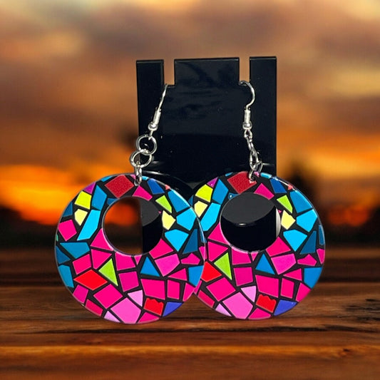 Stained Glass Inspired Earrings
