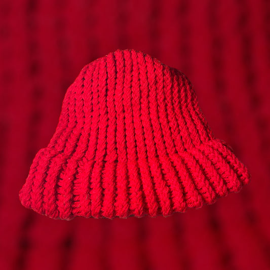 Red Handmade Knitted Hat