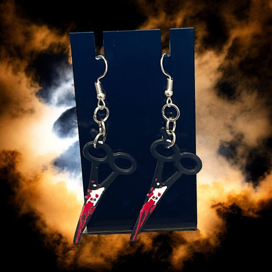 Halloween and Gothic Scissor Earrings