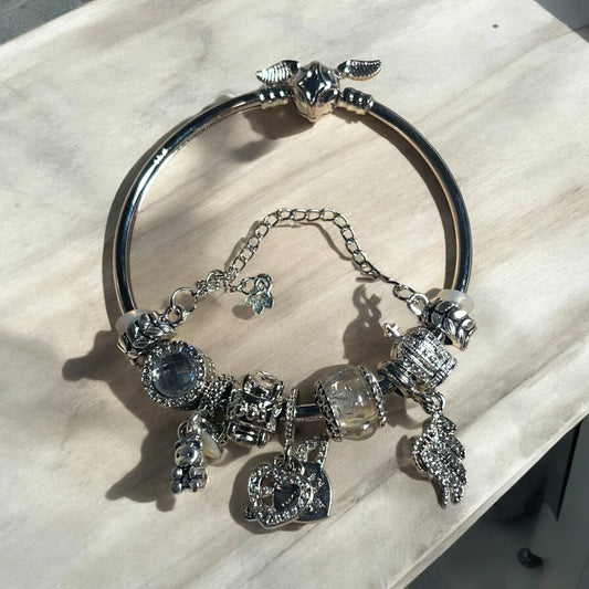White Charm Bracelet