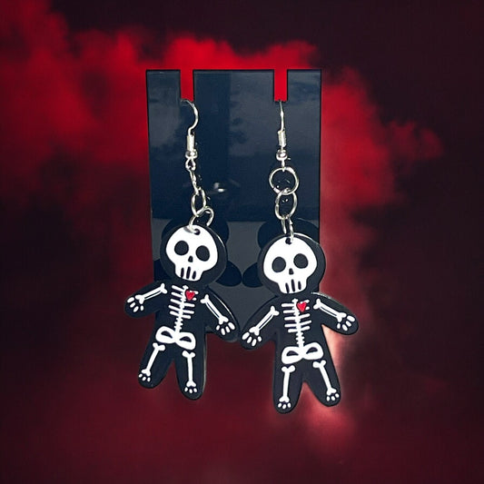 Halloween and Gothic Skeleton Body Earrings