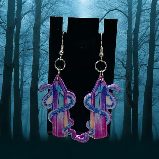 Halloween and Gothic Snake Earrings