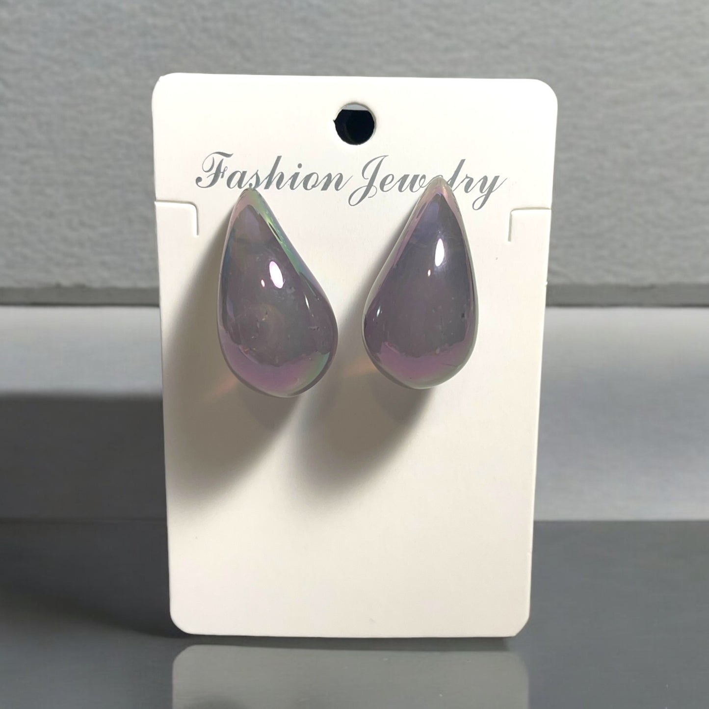 Elegant Water Drop Shaped Solid Color Stud Earrings