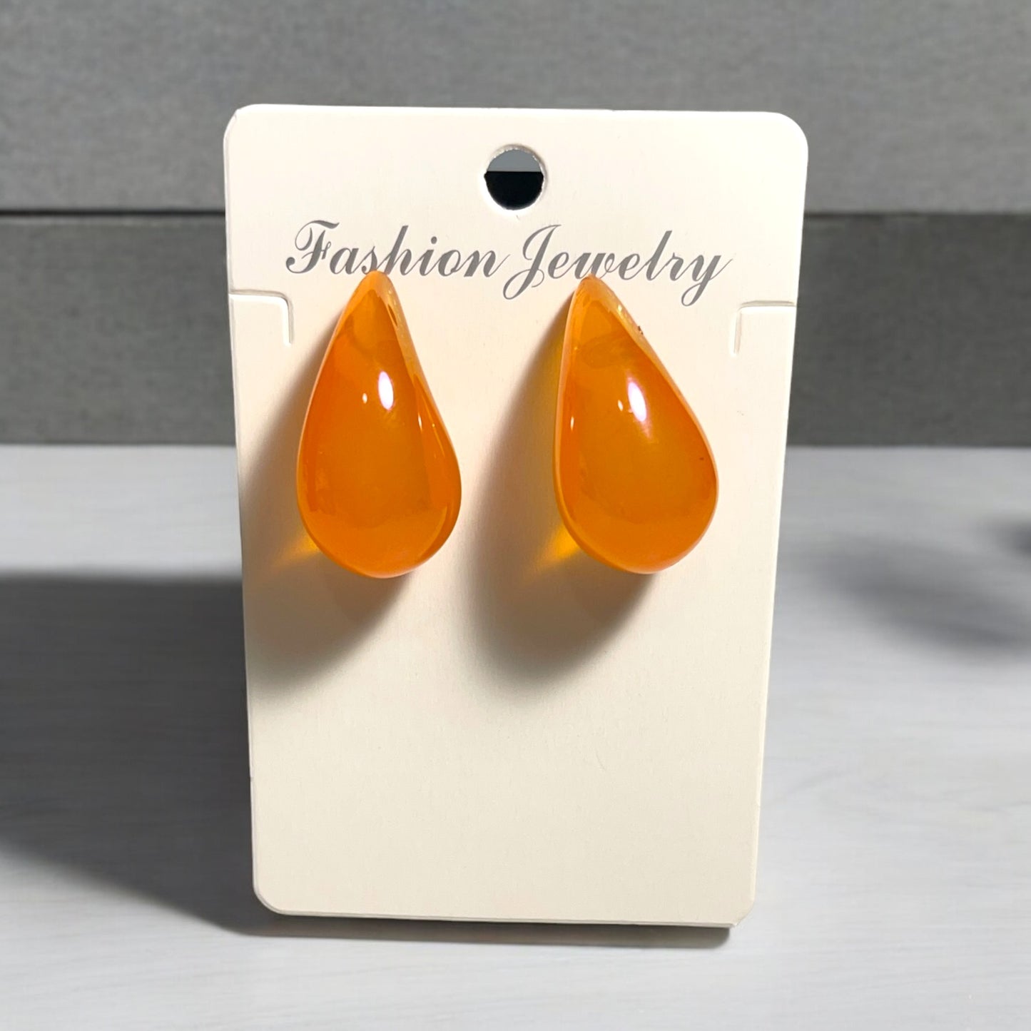 Elegant Water Drop Shaped Solid Color Stud Earrings