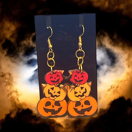 Stacked Pumpkin Earrings