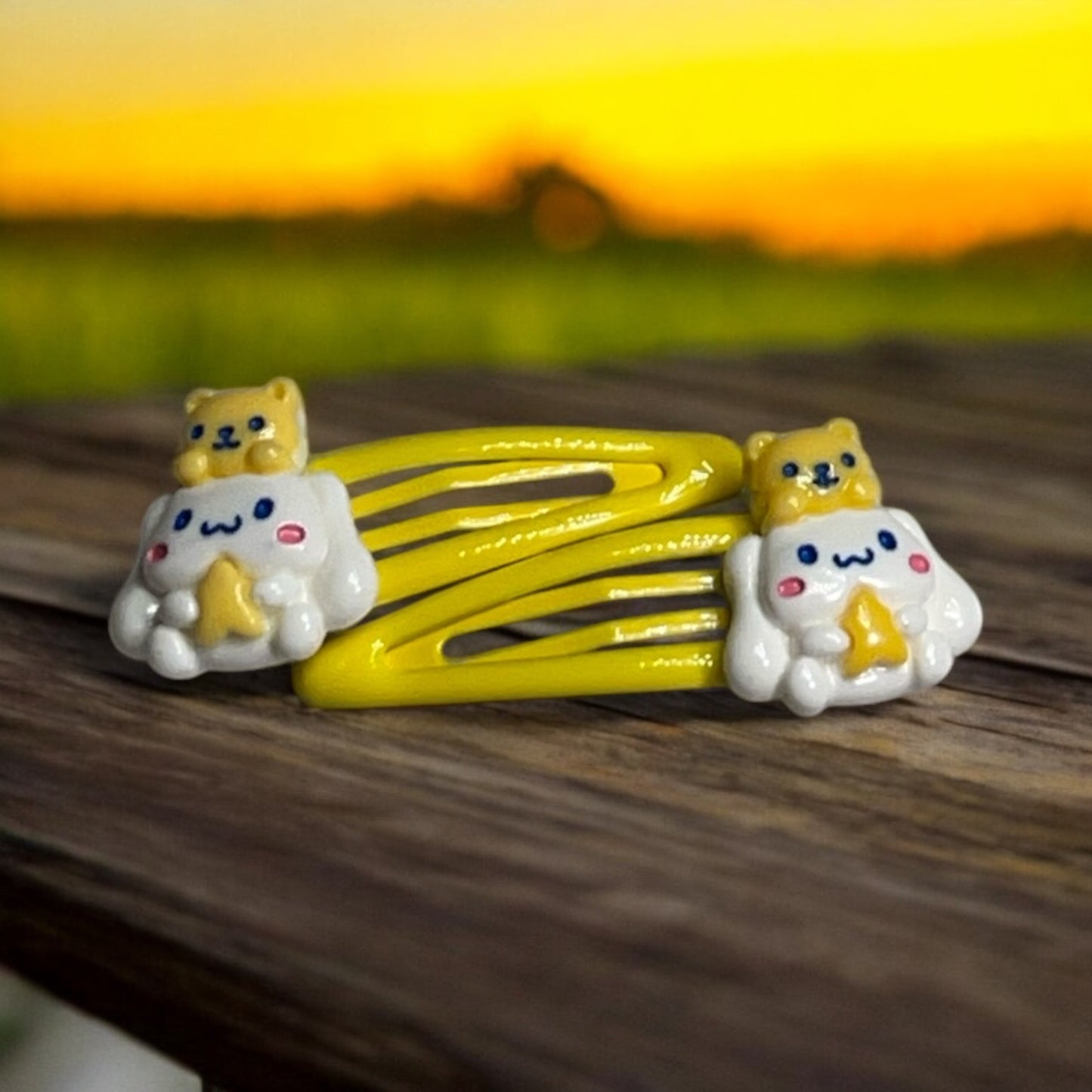 Kitty and Friends Charm Hair Clips