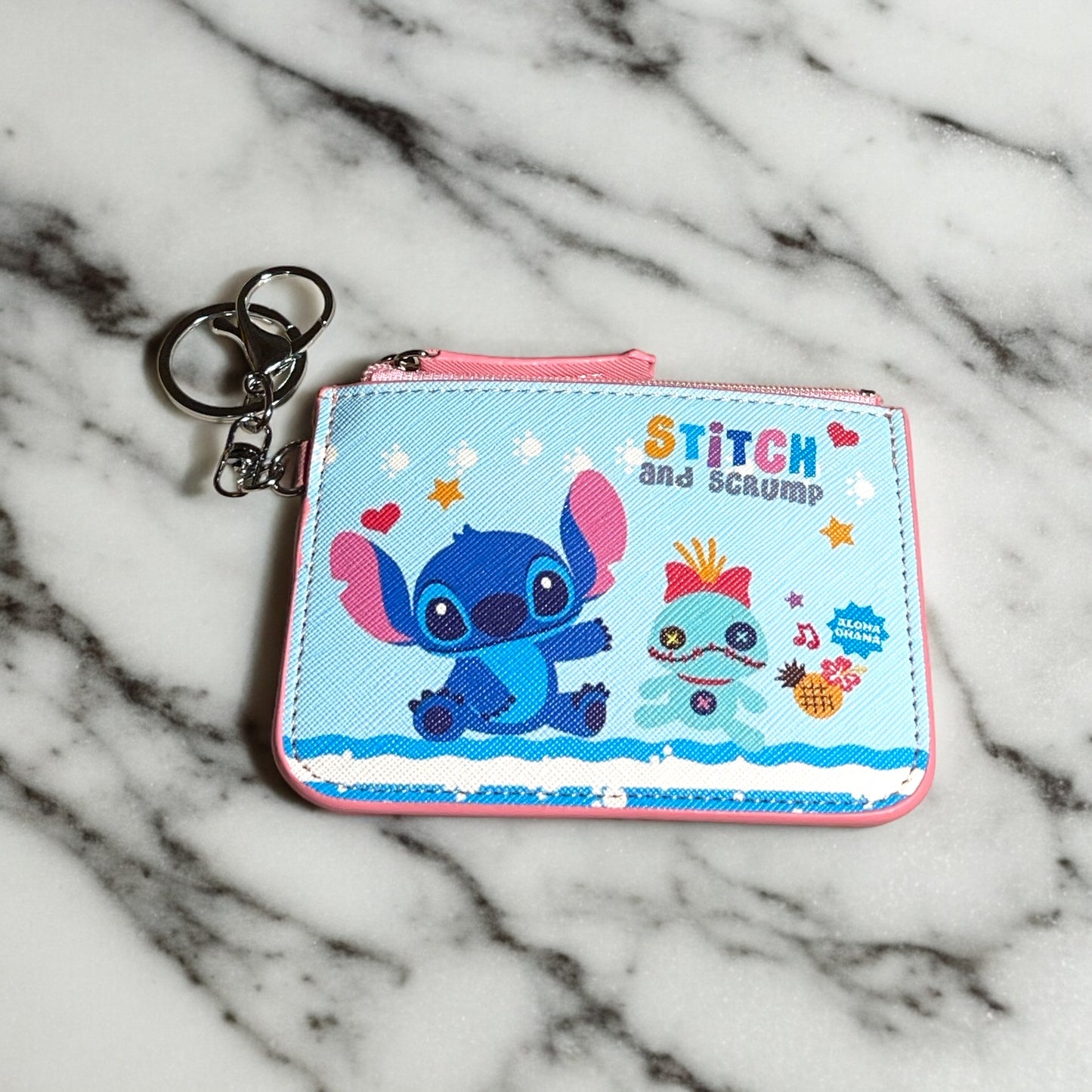 Super Fun Blue Keychain Wallet with 626