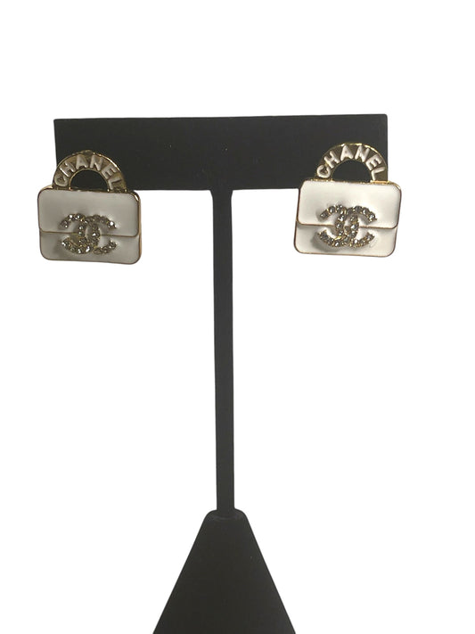 White and Gold Luxury Earrings