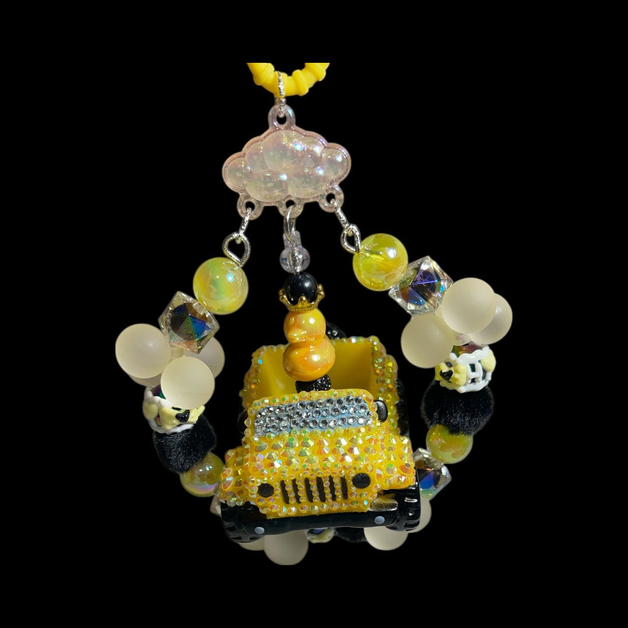 Yellow and Black Duck Jeep Hanger