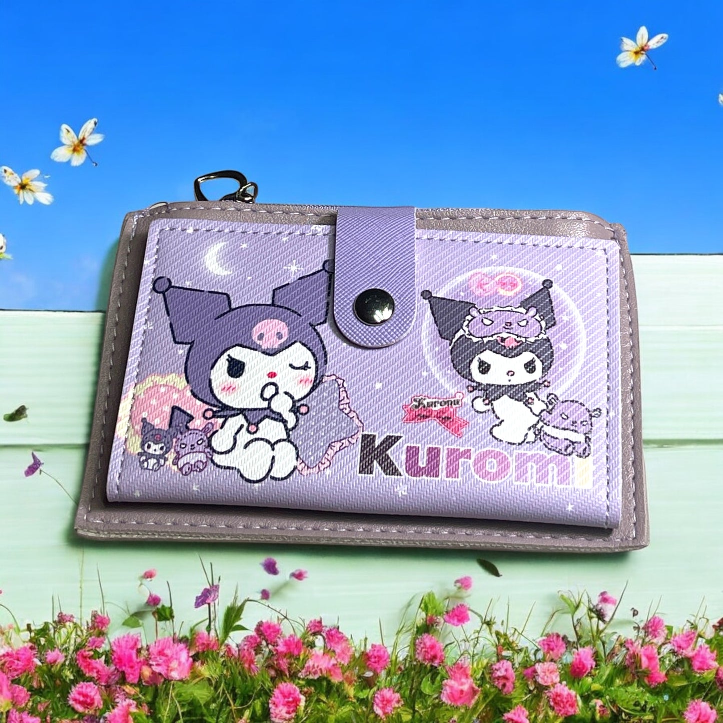 Hello Kitty and Friends Wallet with Zippered pouch and Snap holder for cards.