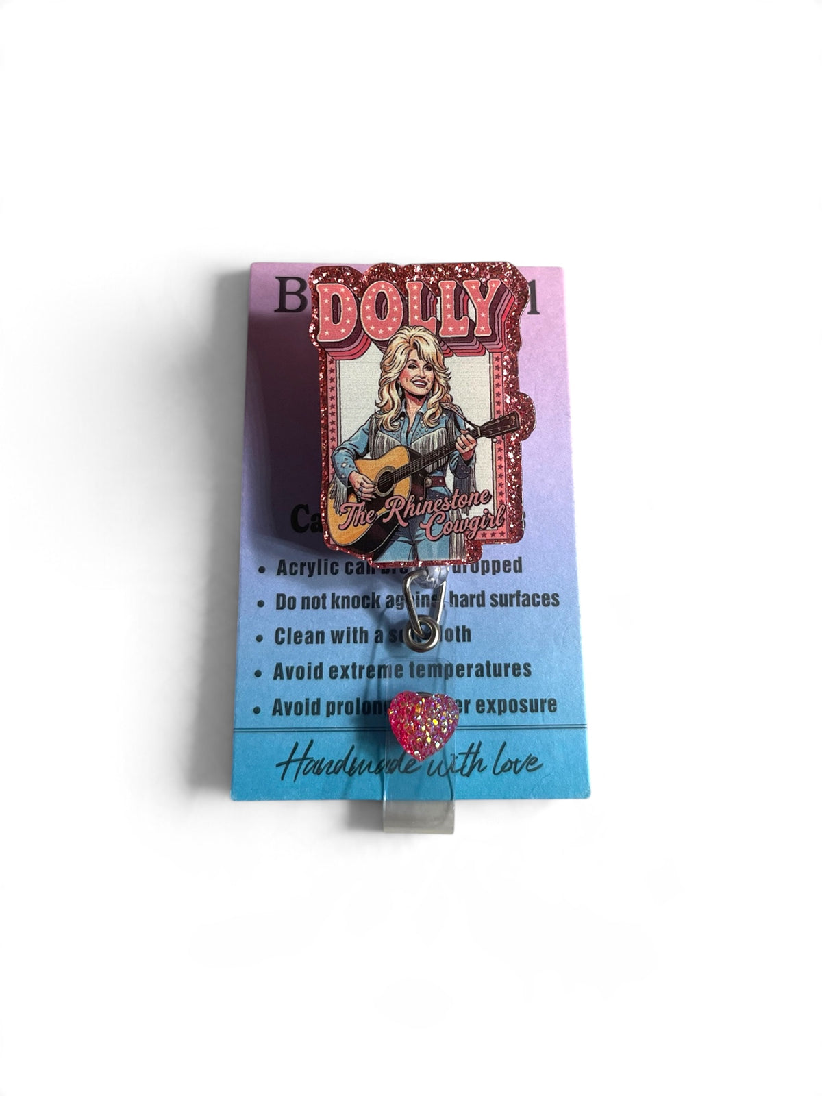 Dolly Parton Badge Reel Rhinestone Cowgirl