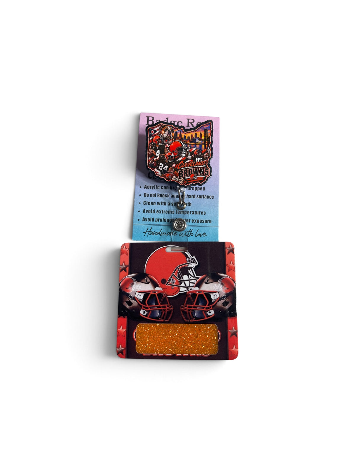 Cleveland Browns Badge Reel and Badge Buddy