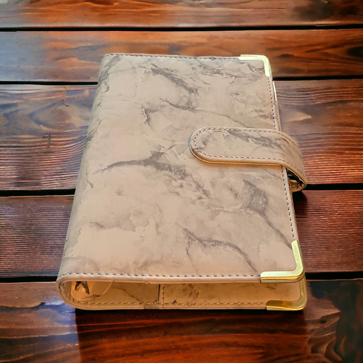 Gray Marble Monthly Planner and Budget Binder A6.