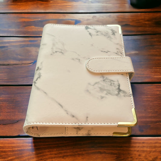 White Marble Budget Binder A6. Add any name to binder!!